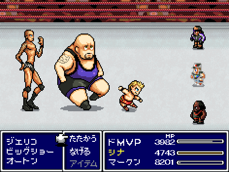 john cena, randy orton, chris jericho, mark henry, big show, and 1 more (final fantasy and 2 more) drawn by hazukasimegane