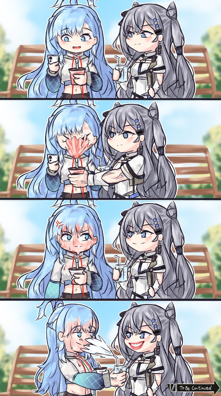 kobo kanaeru and vestia zeta (hololive and 1 more) drawn by levi11