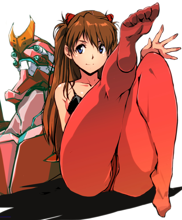 souryuu asuka langley and eva 02 (neon genesis evangelion and 2 more) drawn by kamisimo_90
