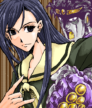 star platinum and ogasawara sachiko (jojo no kimyou na bouken and 1 more)