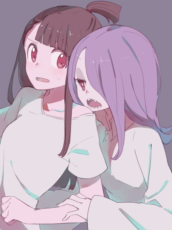 kagari atsuko and sucy manbavaran (little witch academia) drawn by sou_(tuhut)