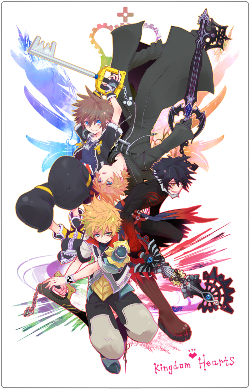 sora, roxas, ventus, and vanitas (kingdom hearts and 1 more) drawn by bunta01