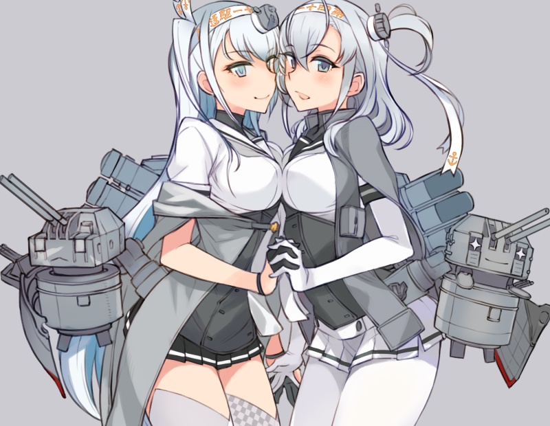 suzutsuki, chou-10cm-hou-chan, and fuyutsuki (kantai collection) drawn by kusanagi_tonbo