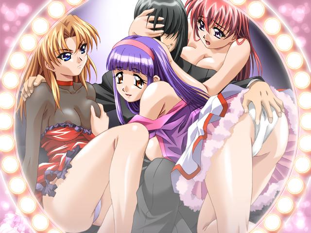 tsukikusa megumi, rindou aya, and aoi kyouka (meshimase idol) drawn by kagemichi