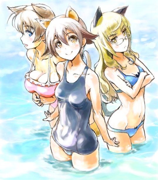 miyafuji yoshika, perrine h. clostermann, and lynette bishop (world witches series and 1 more) drawn by chikuwa_(tks)