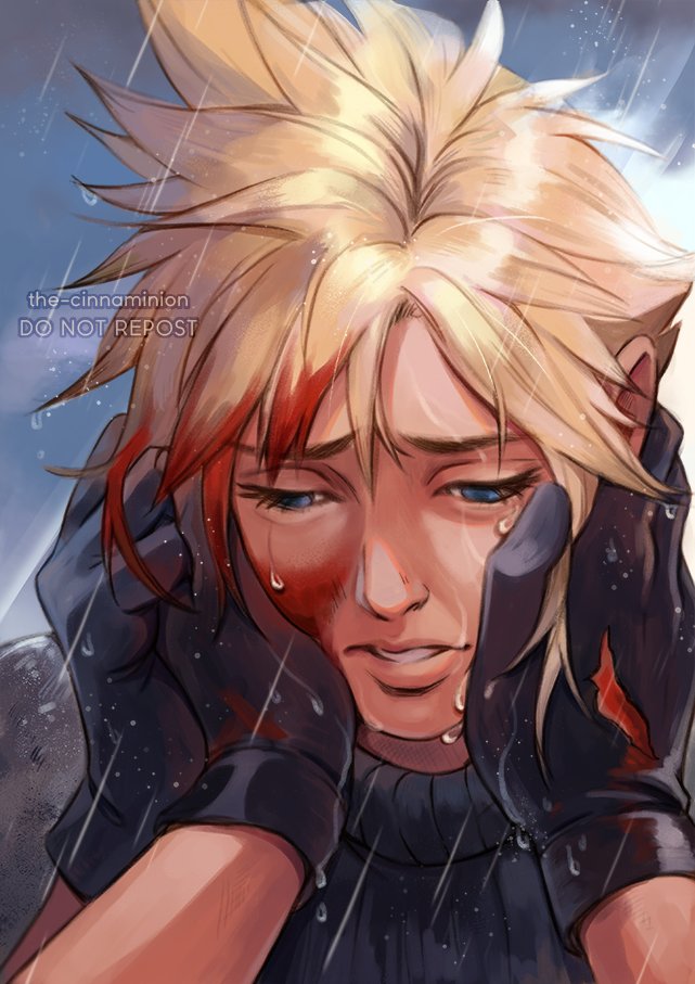 cloud strife and zack fair (final fantasy and 2 more) drawn by thar_chandran