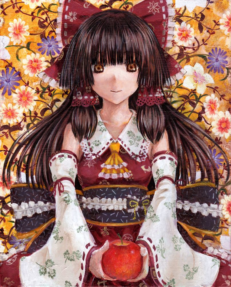 hakurei reimu (touhou) drawn by kabaji