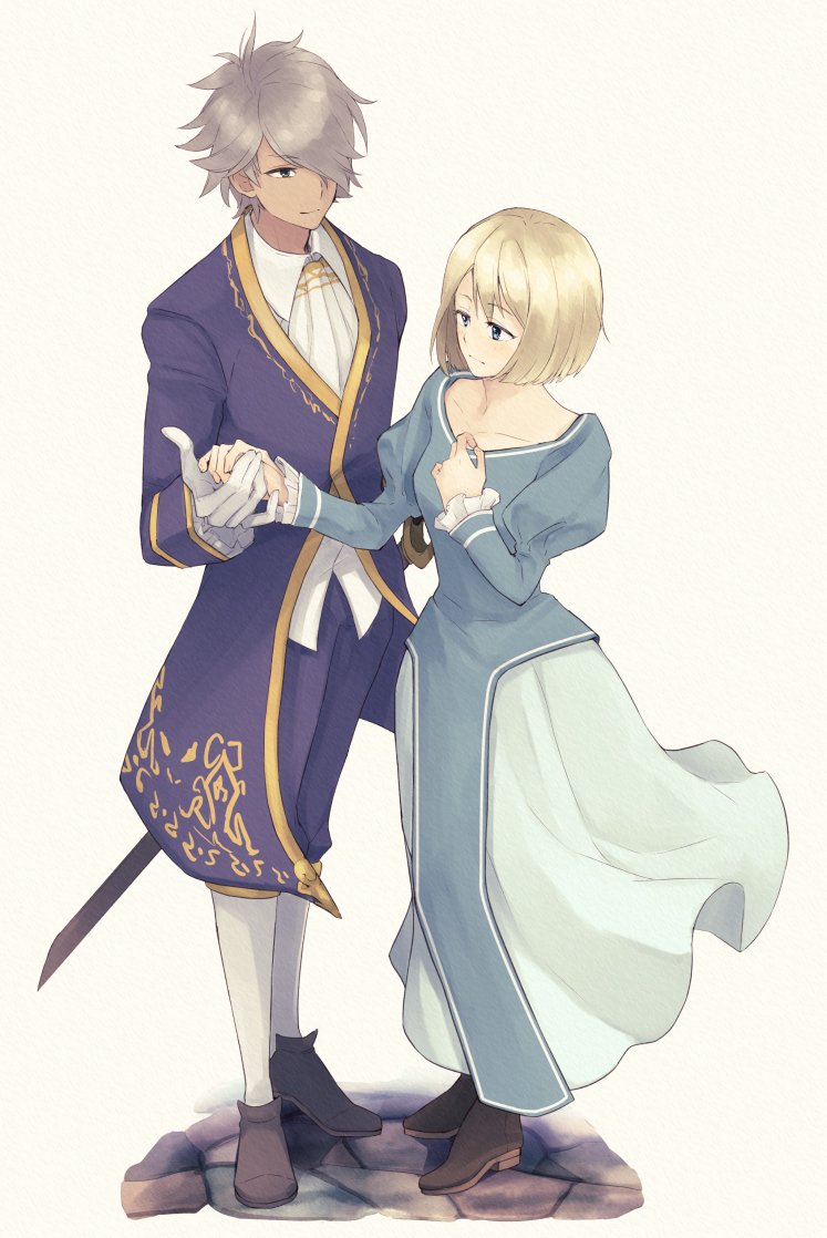 therion and cordelia ravus (octopath traveler and 1 more) drawn by tekutonbo