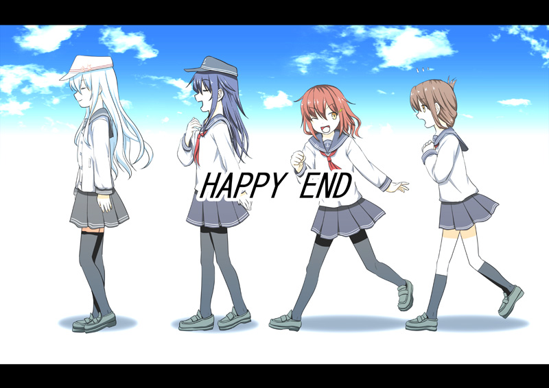 hibiki, inazuma, ikazuchi, akatsuki, and verniy (kantai collection) drawn by sumeragi_seisuke