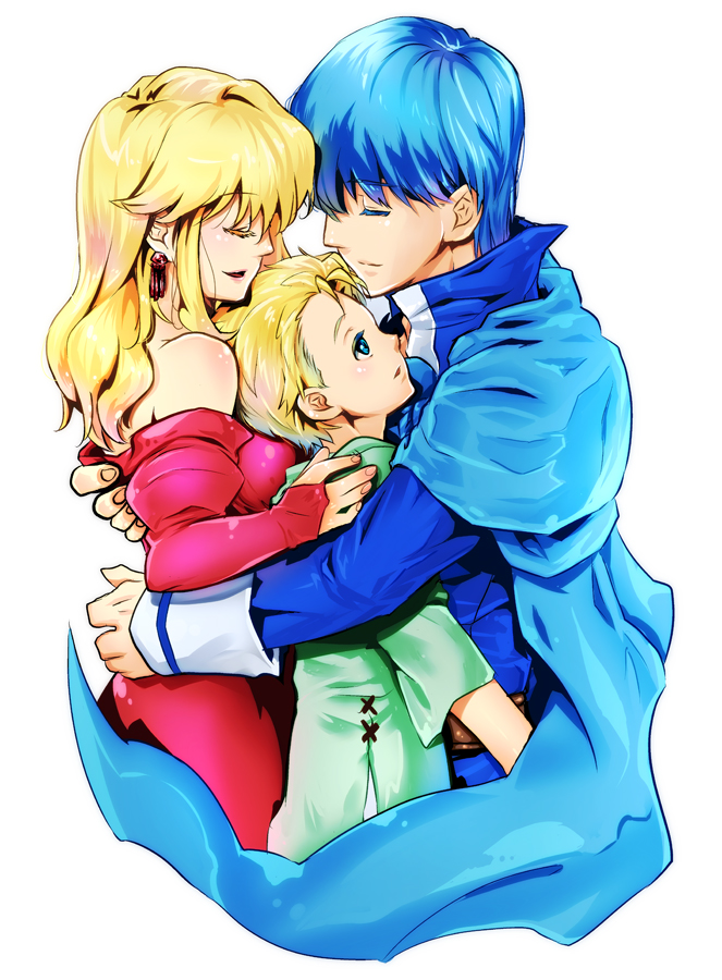 lachesis, finn, and diarmuid (fire emblem and 1 more) drawn by niku_(amikoto)