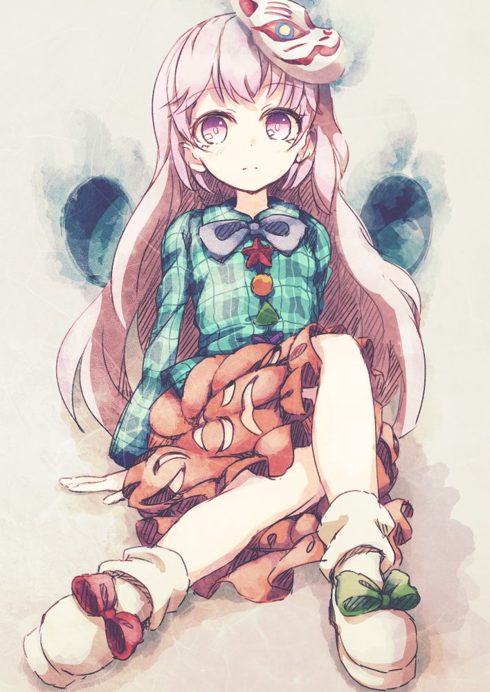 hata no kokoro (touhou) drawn by dise_(psychoro)
