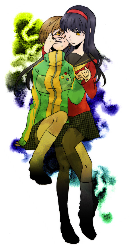 satonaka chie and amagi yukiko (persona and 1 more) drawn by az0212