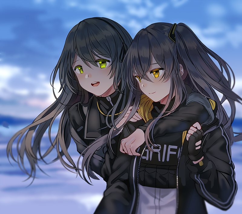 ump45 and ump40 (girls' frontline) drawn by silence_girl