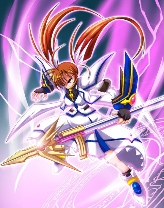 takamachi nanoha and raising heart (lyrical nanoha and 1 more) drawn by kose