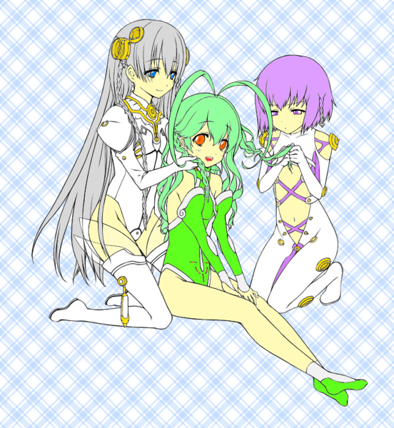 shurelia, frelia, and tilia (ar tonelico and 3 more) drawn by mozu_(amato124) and utsugi_(skydream)