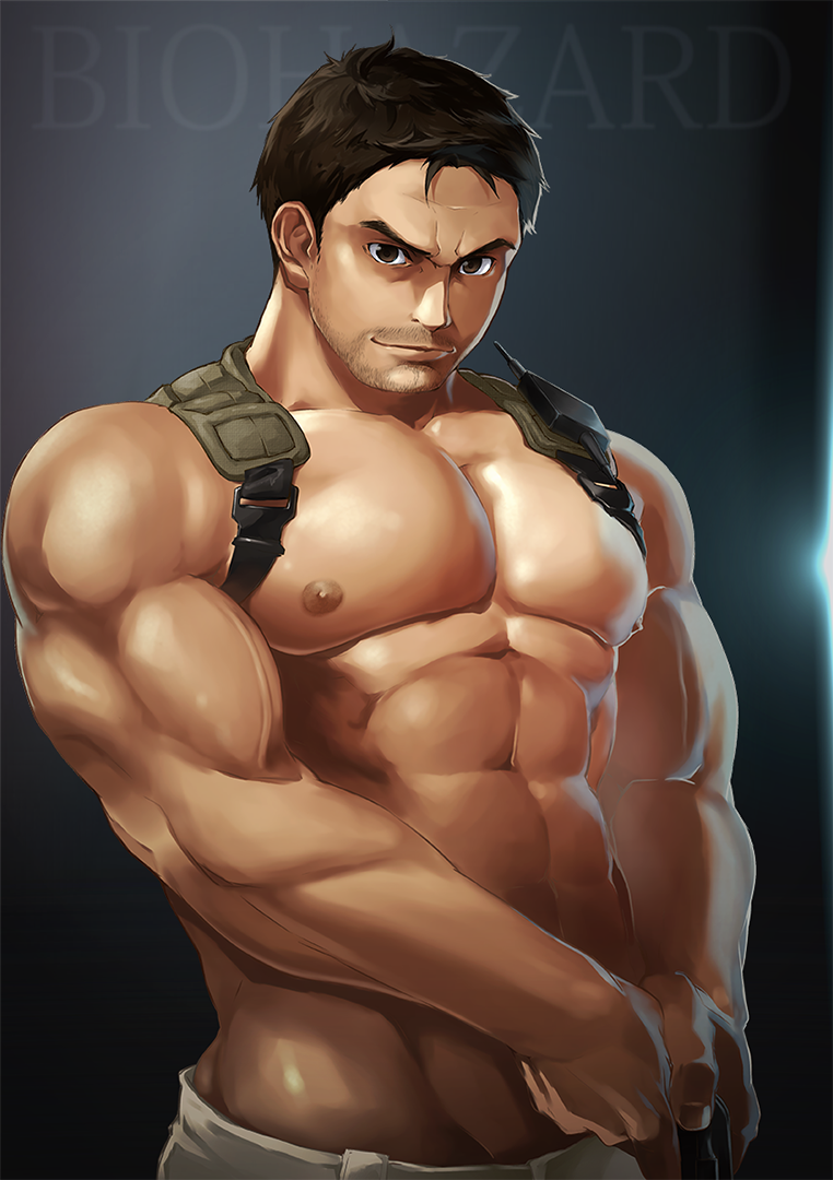chris redfield (resident evil and 1 more) drawn by 8_(yamalu)
