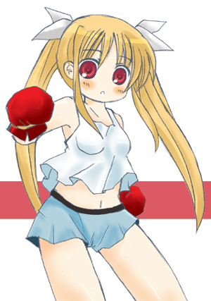 fate testarossa (lyrical nanoha and 1 more) drawn by abenattou