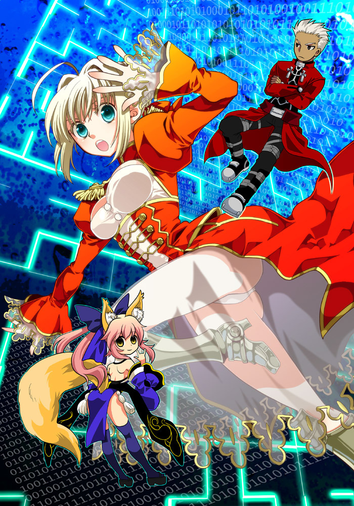 tamamo, nero claudius, tamamo no mae, and archer (fate and 1 more) drawn by mgk968