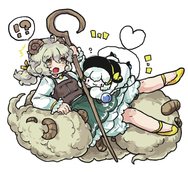 komeiji koishi and meeko (touhou and 1 more) drawn by negi_(kyouki-beya)