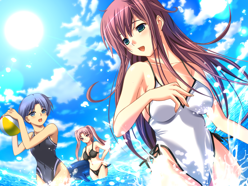 takasato nanase, kagami touko, and mikumo kazusa (natsukami) drawn by m&m_(mickey_and_mackey)