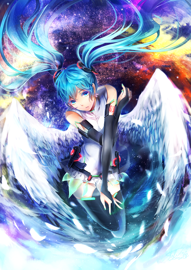 hatsune miku (vocaloid) drawn by lulu_season
