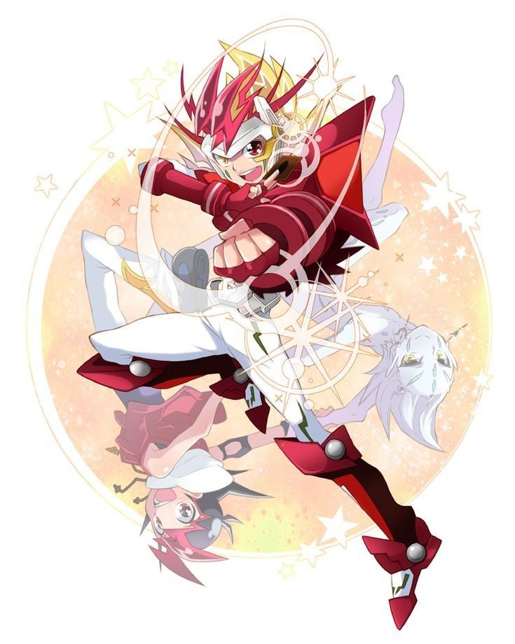 tsukumo yuma and astral (yu-gi-oh! and 1 more) drawn by seizuki