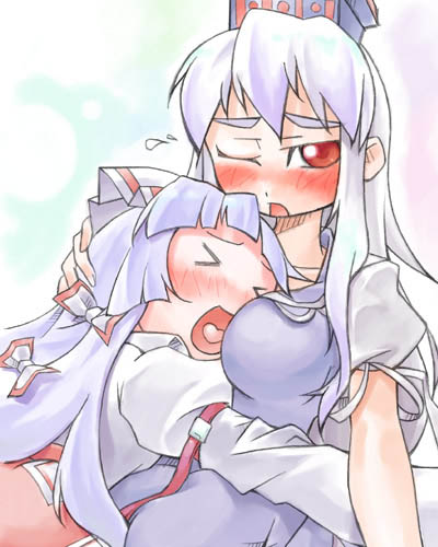 fujiwara no mokou and kamishirasawa keine (touhou) drawn by nyagakiya