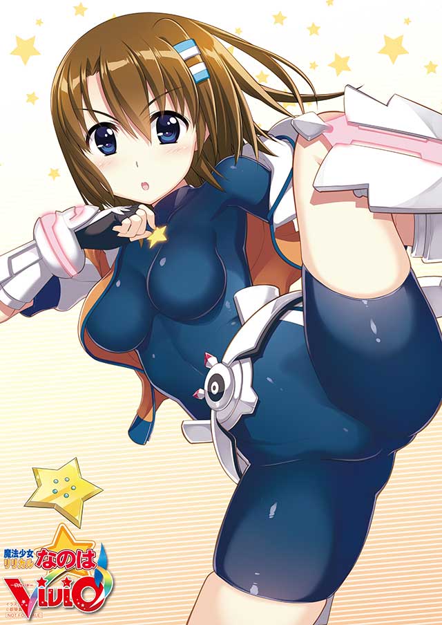 yagami hayate, miura rinaldi, and star saber (lyrical nanoha and 1 more) drawn by fujima_takuya