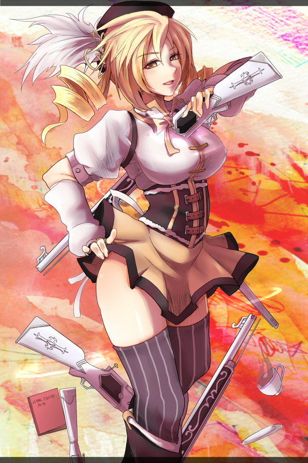tomoe mami (mahou shoujo madoka magica) drawn by yude