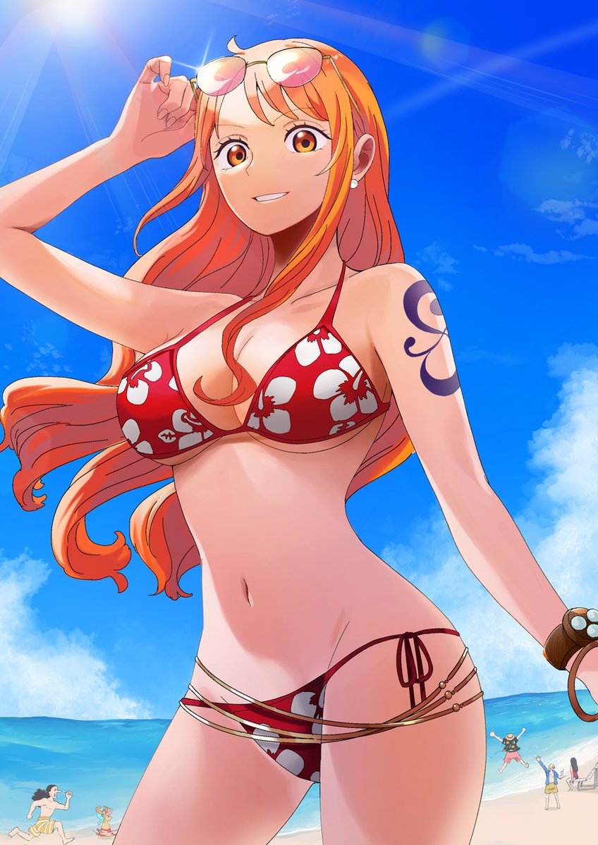 nami, monkey d. luffy, nico robin, sanji, tony tony chopper, and 1 more (one piece)