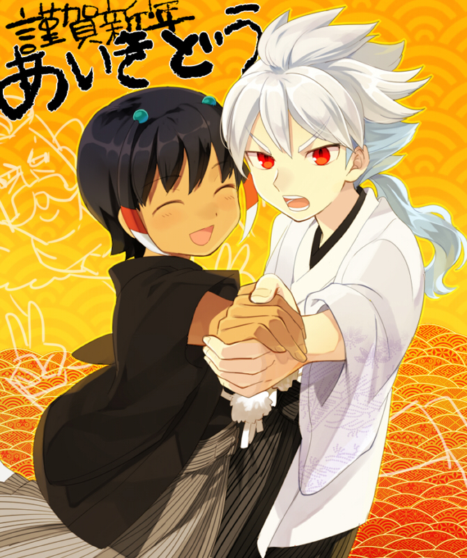 hakuryuu, shuu, and kibayama douzan (inazuma eleven and 1 more) drawn by rezigigasunoyume