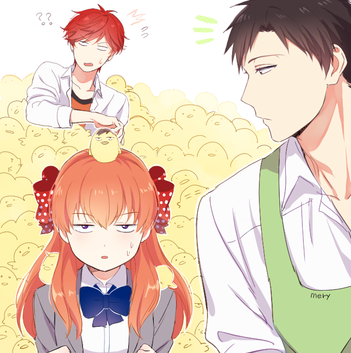 sakura chiyo, nozaki umetarou, and mikoshiba mikoto (gekkan shoujo nozaki-kun) drawn by mery_(yangmalgage)