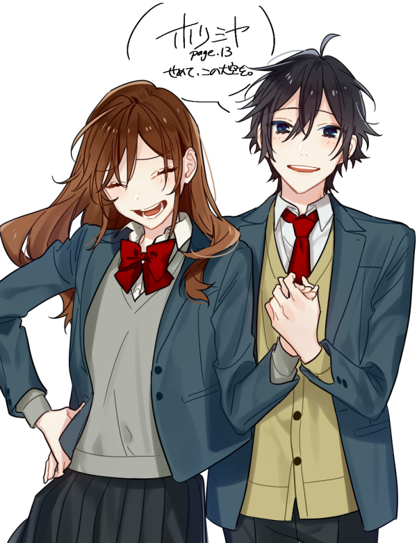 miyamura izumi and hori kyouko (hori-san to miyamura-kun) drawn by hagiwara_daisuke