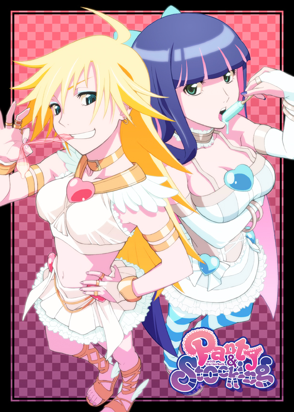 stocking and panty (panty & stocking with garterbelt) drawn by norizou