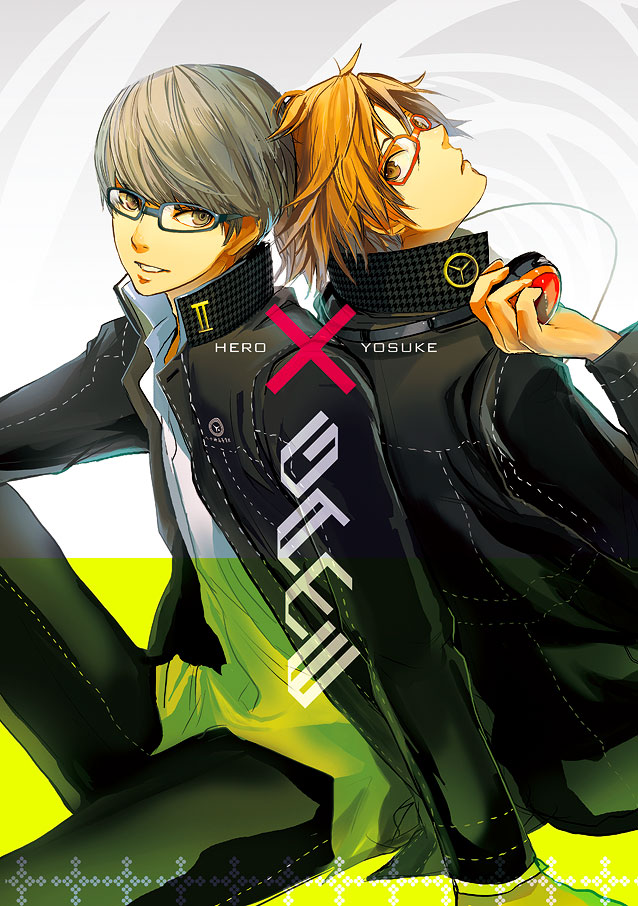 narukami yu and hanamura yousuke (persona and 1 more) drawn by maguchimo