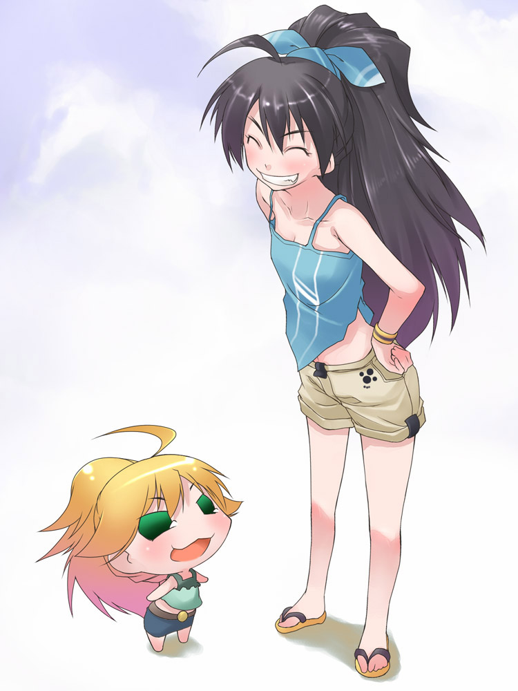ganaha hibiki and afuu (idolmaster and 2 more) drawn by akane_yuki