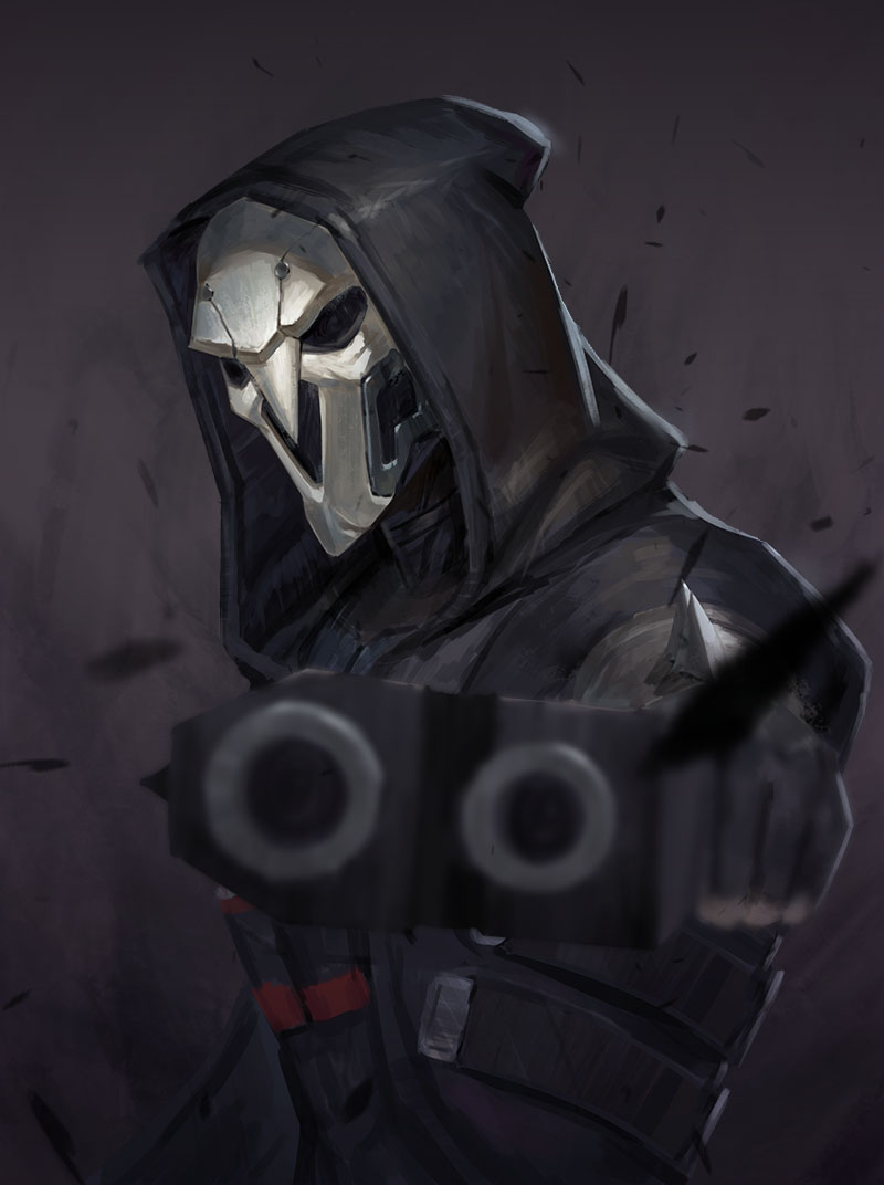 reaper (overwatch and 1 more) drawn by envy_(812404887)