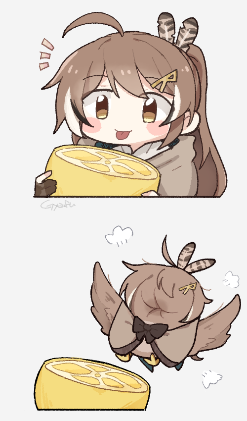 nanashi mumei (hololive and 1 more) drawn by gyaheung