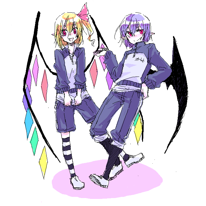 remilia scarlet and flandre scarlet (touhou) drawn by tadano_kagekichi
