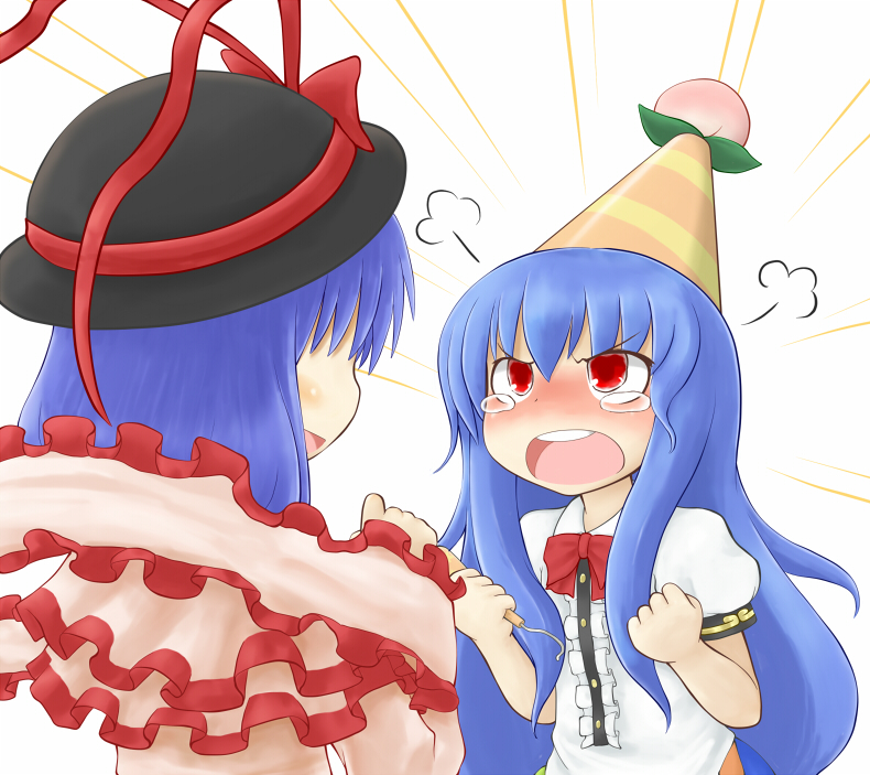hinanawi tenshi and nagae iku (touhou) drawn by nice_(artist)