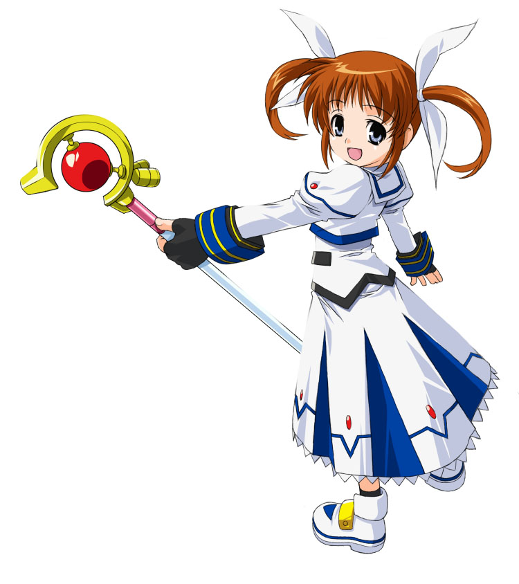 takamachi nanoha and raising heart (lyrical nanoha and 1 more) drawn by umekichi