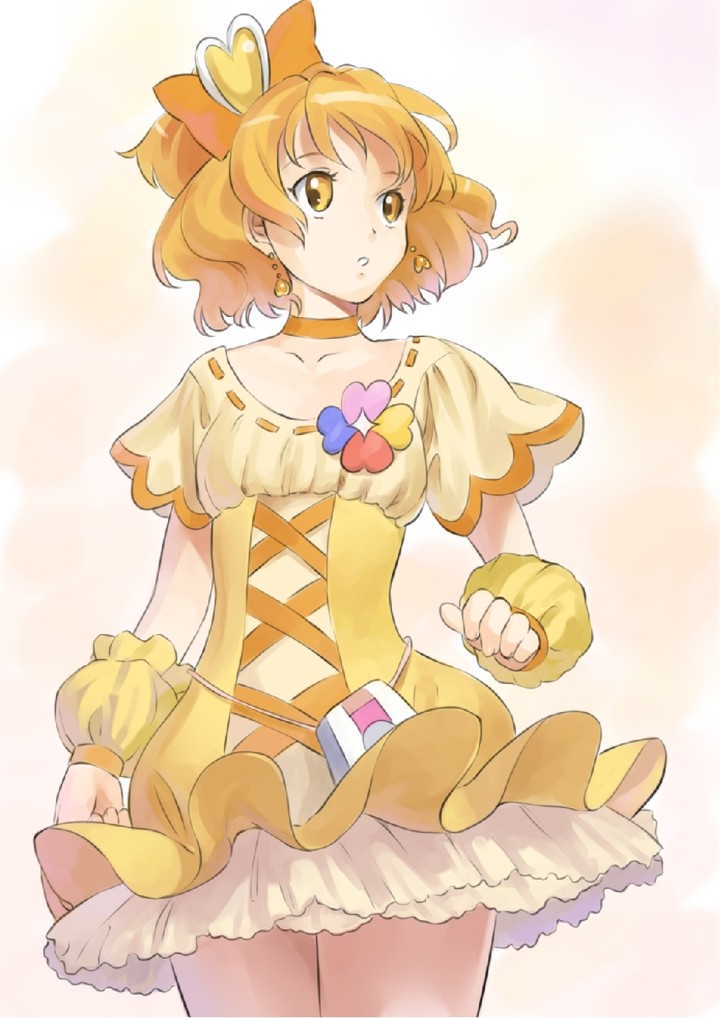 yamabuki inori and cure pine (precure and 1 more) drawn by imaoka