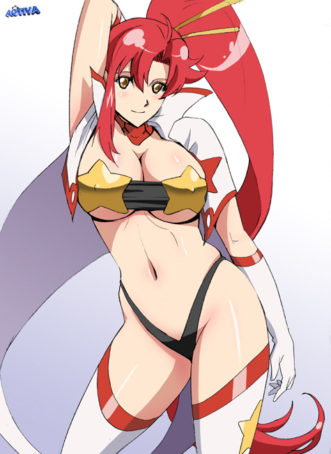 yoko littner and space yoko (tengen toppa gurren lagann) drawn by moriya_naoki