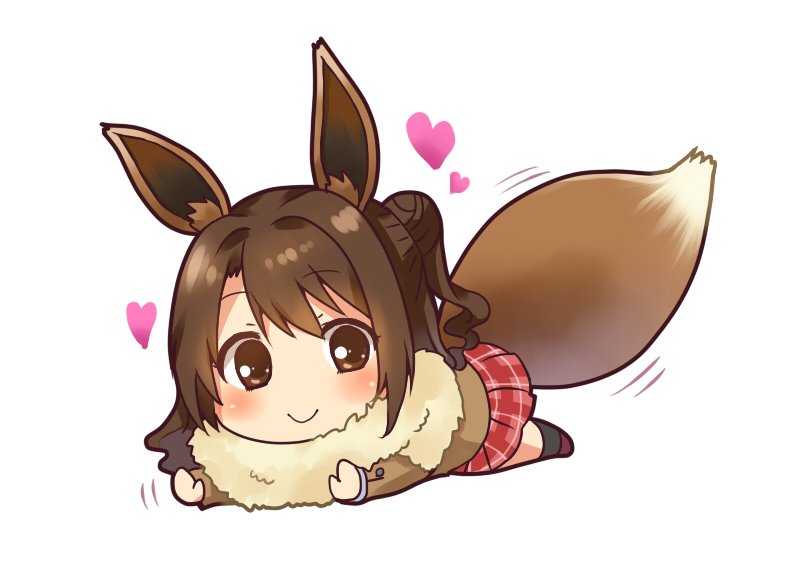 eevee and shimamura uzuki (pokemon and 2 more) drawn by paopao