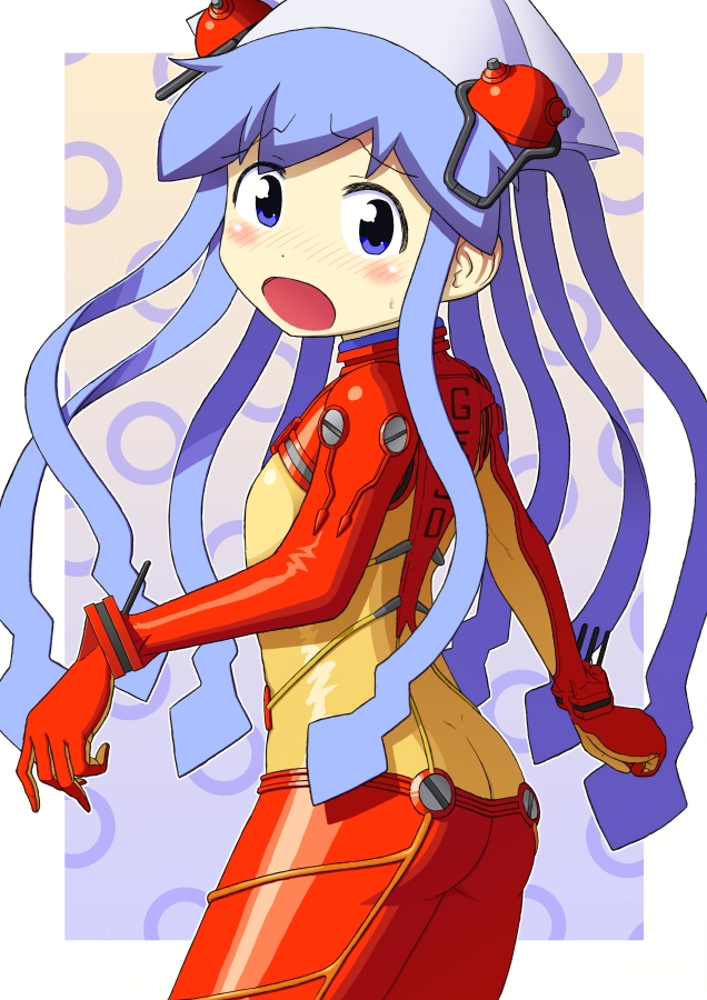 souryuu asuka langley and ikamusume (neon genesis evangelion and 3 more) drawn by jeet