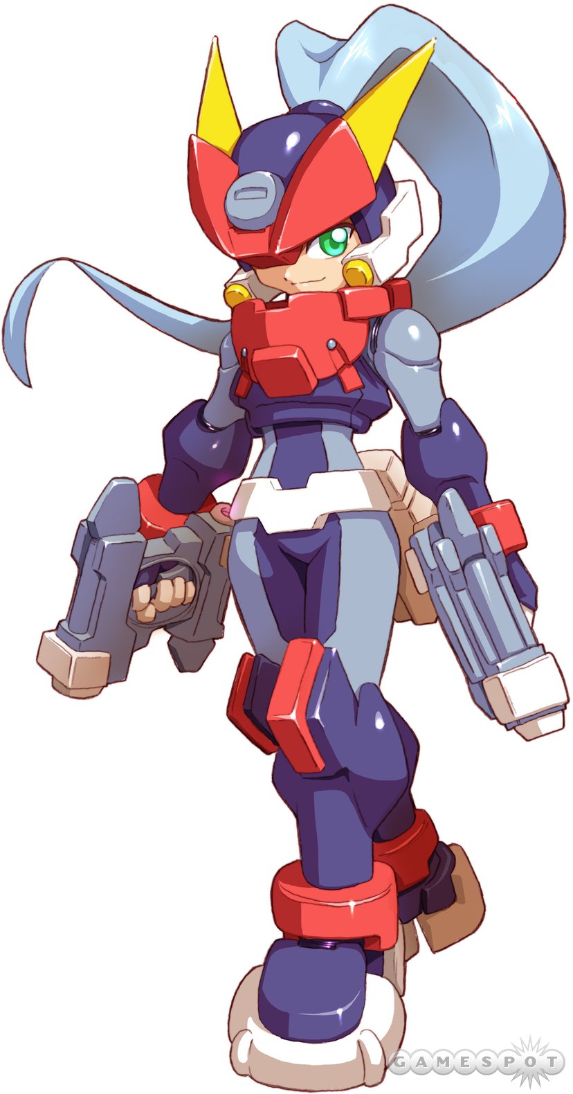 ashe and model a (mega man and 2 more) drawn by yabe_makoto