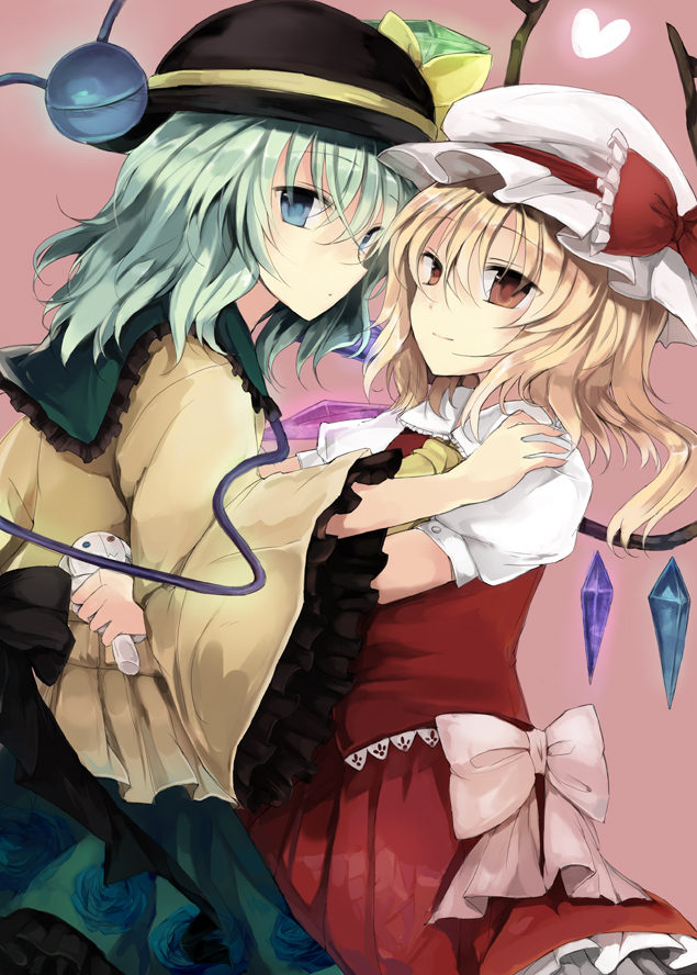 flandre scarlet and komeiji koishi (touhou) drawn by nazuka_(mikkamisaki)