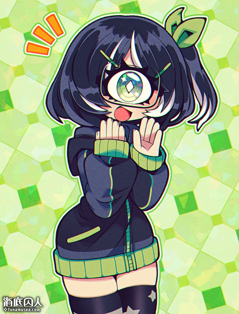 hitomi onpa (indie virtual youtuber) drawn by funamusea_(artist)