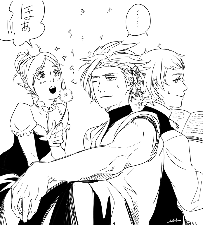 female kana, shiro, and siegbert (fire emblem and 1 more) drawn by moto_(moto_nsmr)