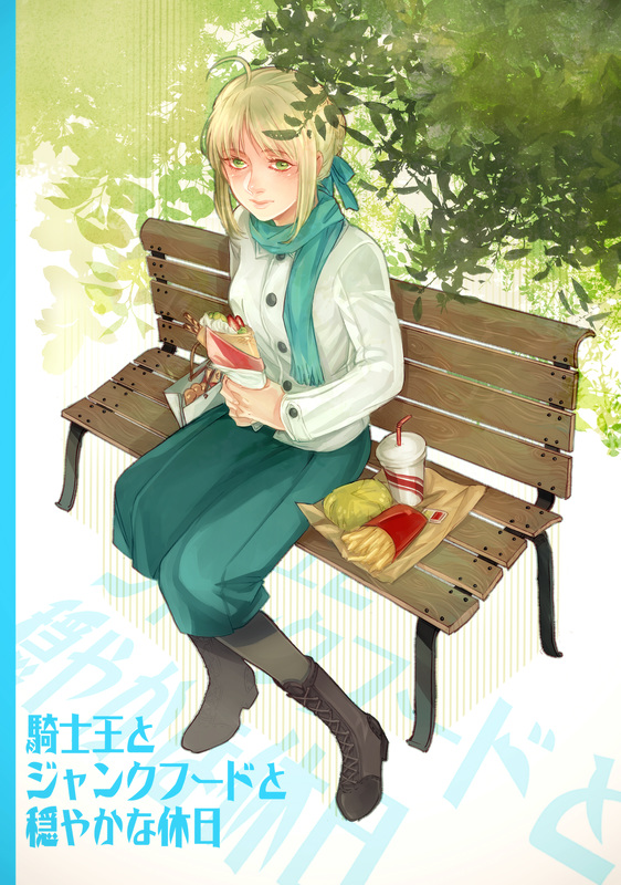 artoria pendragon and saber (fate and 1 more) drawn by haruhikohiko